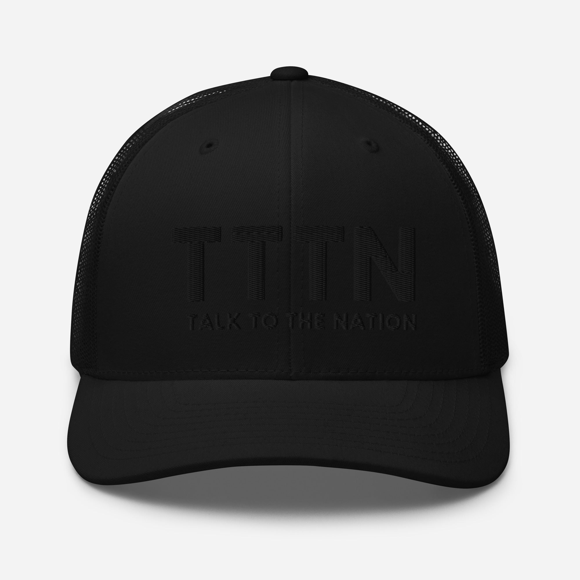 All Black Trucker Cap | Talk to the Nation