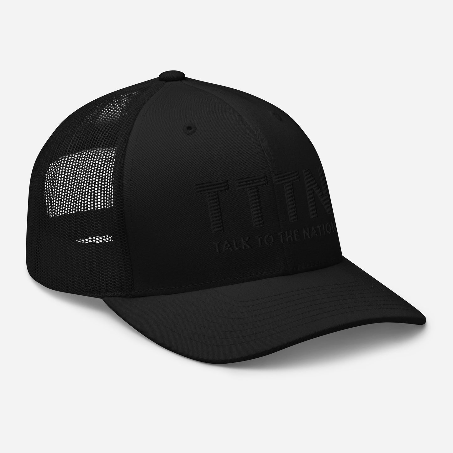 All Black Trucker Cap | Talk to the Nation