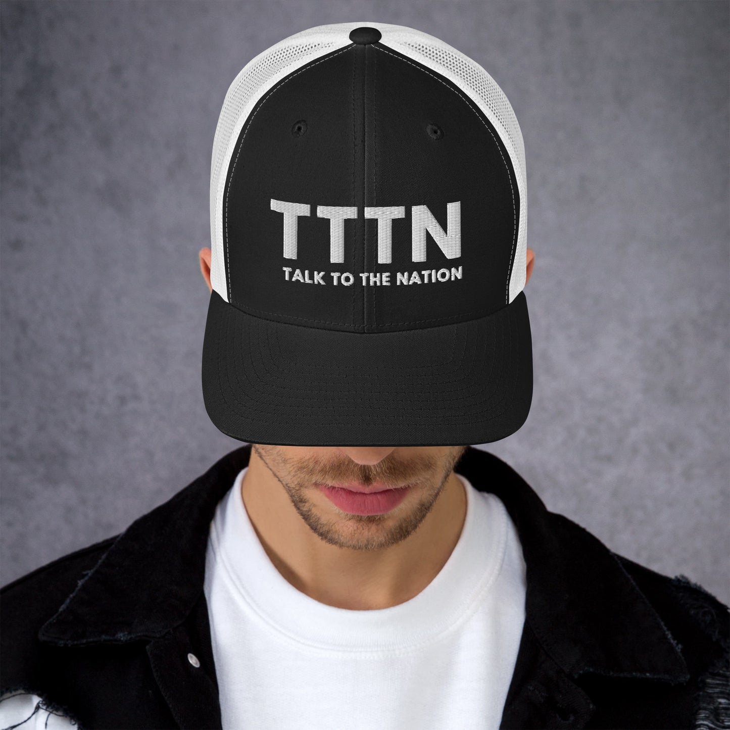 Black and White Trucker Cap | Talk to the Nation