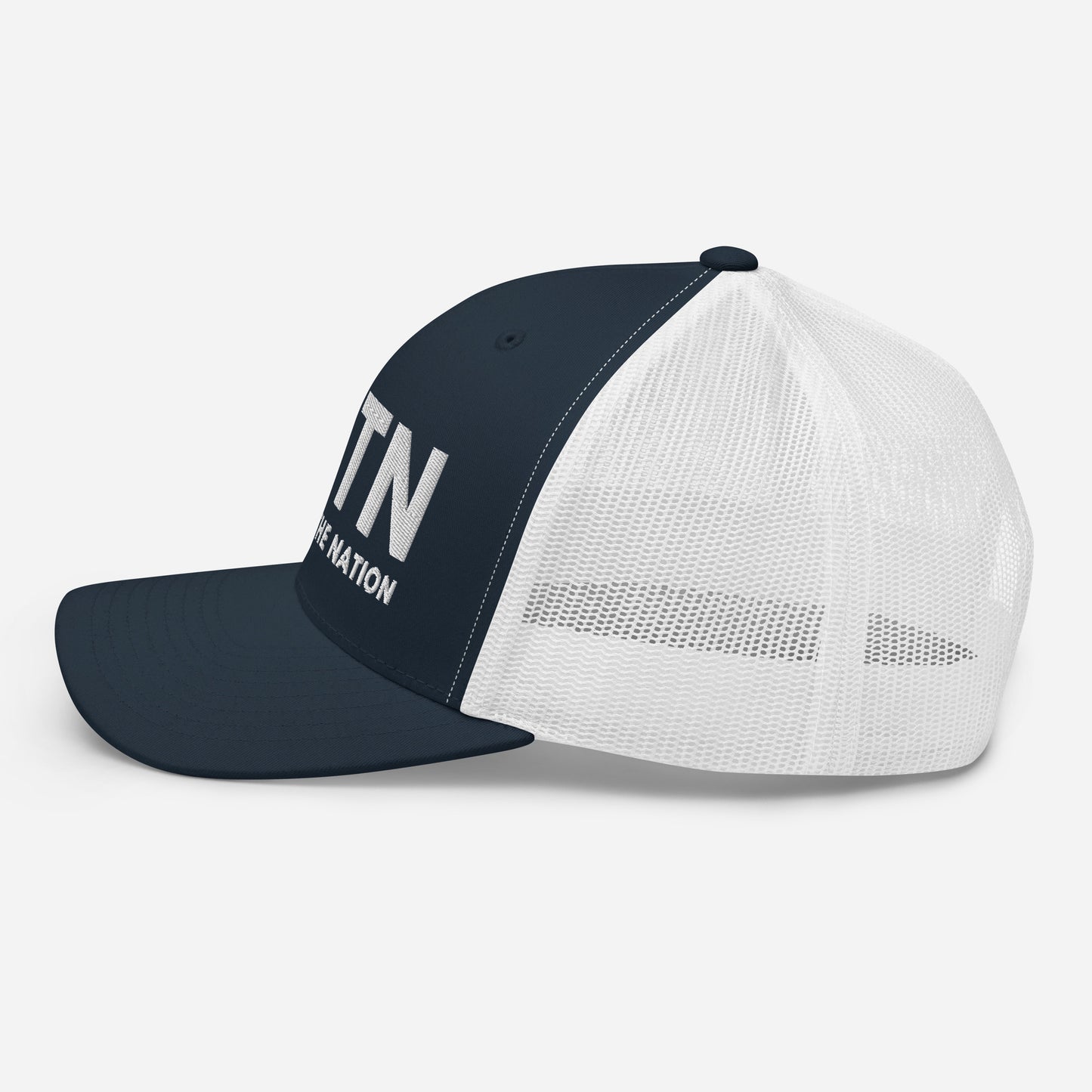 Navy White Trucker Cap | Talk to the Nation