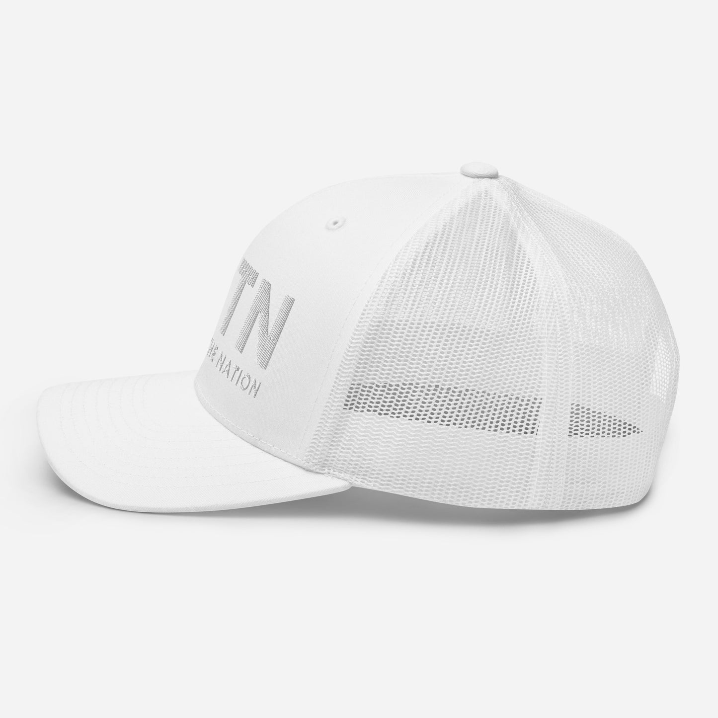 All White Trucker Cap | Talk to the Nation