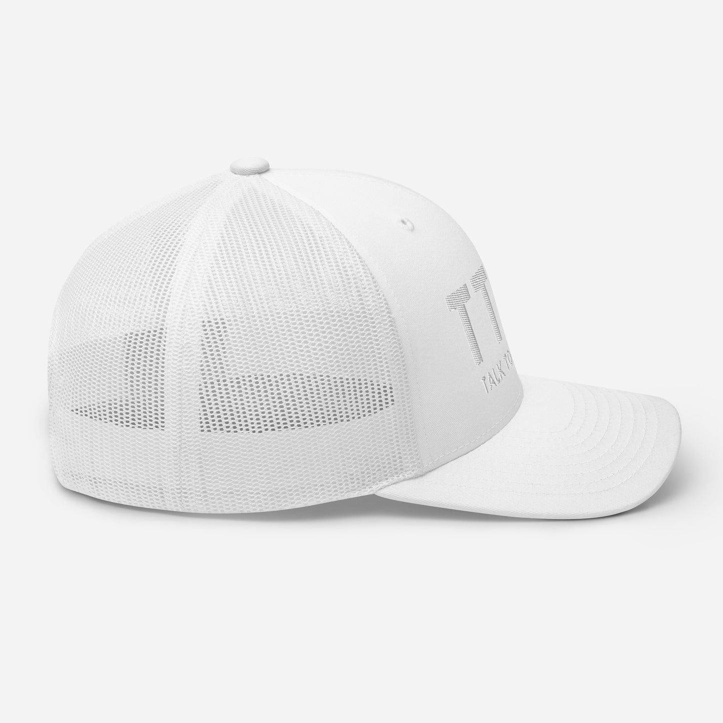 All White Trucker Cap | Talk to the Nation